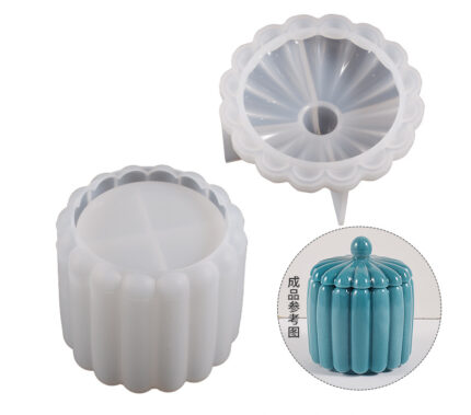 Silicone Mold Jar with Lid XC117 -4