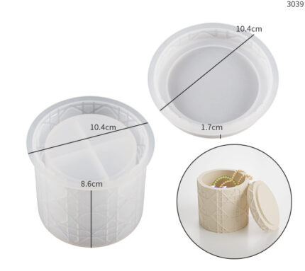 Silicone Mold Jar with Lid  XC117 -8