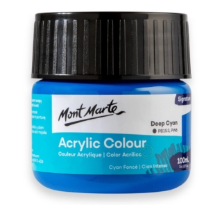 100ml Deep Cyan Acrylic Paint