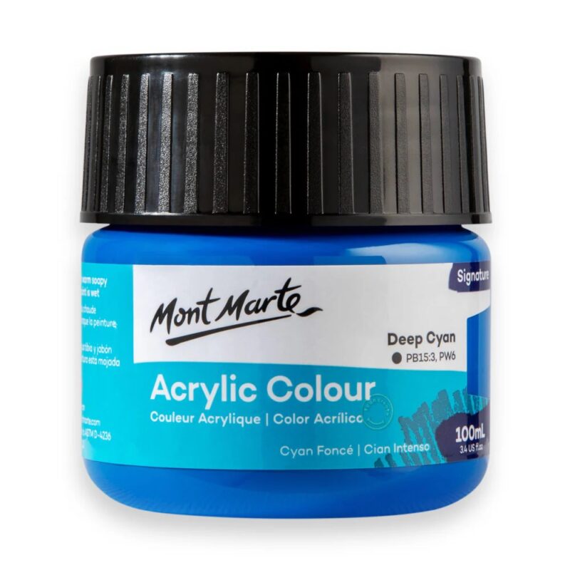 100ml Deep Cyan Acrylic Paint
