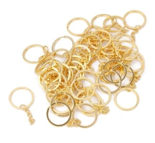 gold keycahin rings image 1