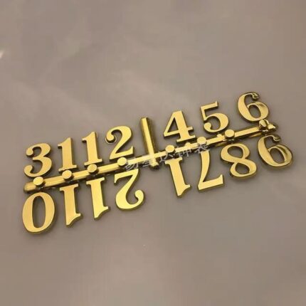 Resin Clock Numbers Arabic- Gold
