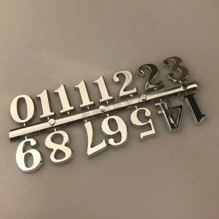 Resin Clock Numbers Arabic- Silver