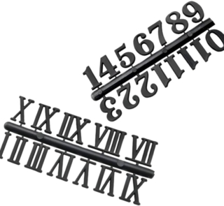 Clock numbers Roman and arabic black image 2