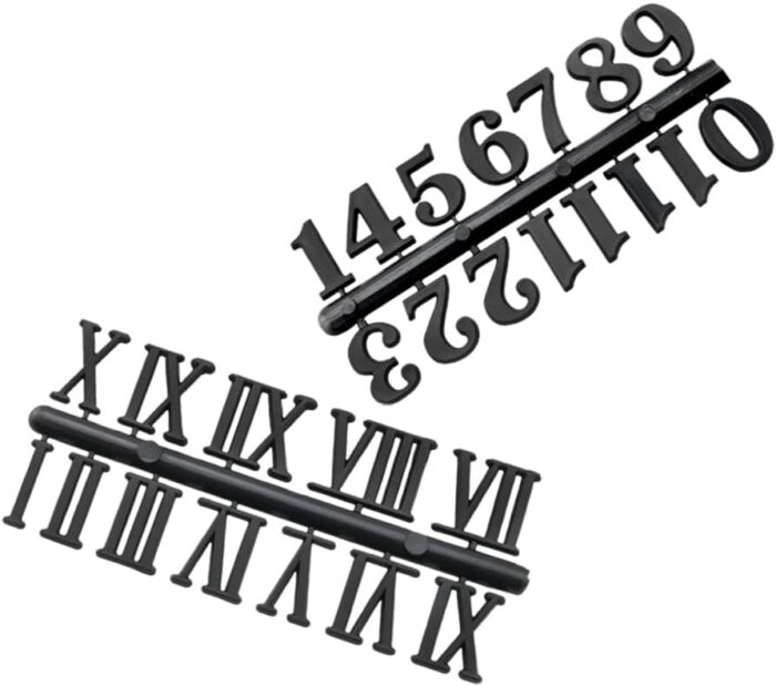 Clock numbers Roman and arabic black image 2