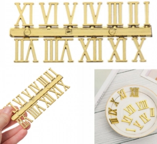 Clock numbers Roman gold image 1