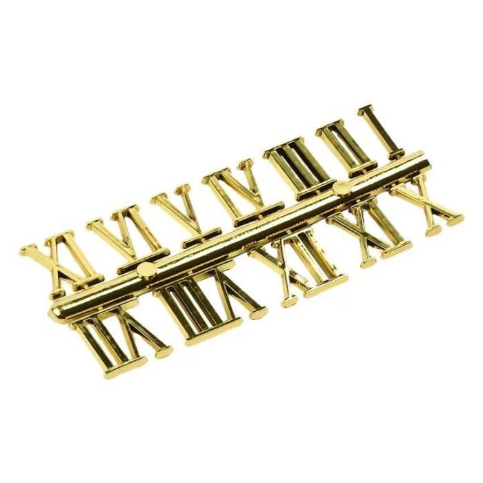 Clock numbers Roman gold image 2