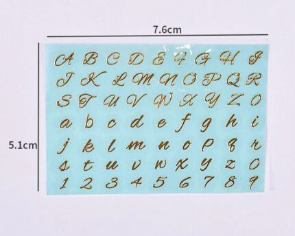 Resin Alphabet Stickers -Gold XCPRC-362