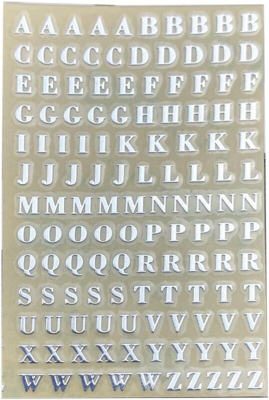 Resin Stickers silver image 1