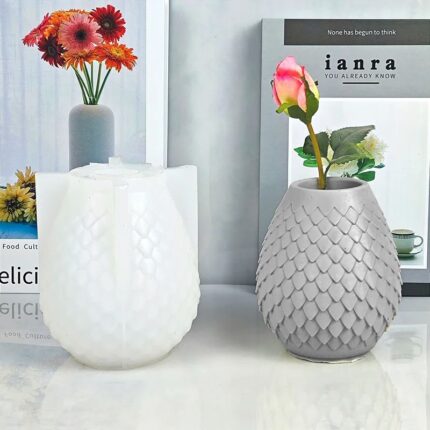 Flower Vase Silicone Mold XCHP231025 -1