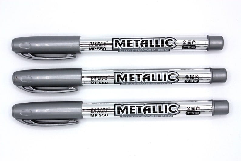 Resin Outliners Metallic Craft pen siilver image 1