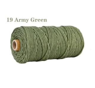 macrame rope 3mm army green image 1