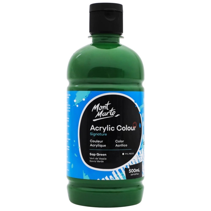 500ml sap green acrylic paint image 1