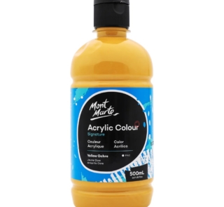 500ml yellow ochre acrylic paint image 1
