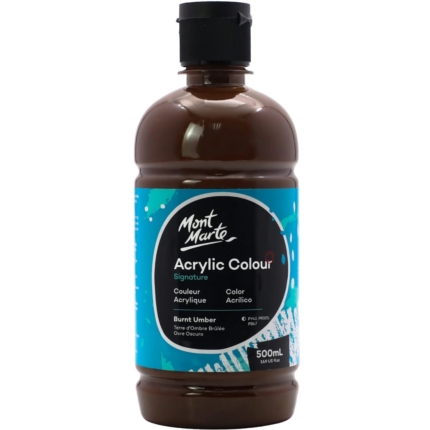 Acrylic Burnt Umber Paint 500ml