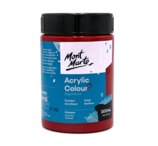 Acrylic Colour Paint 300ml Crimson image 1