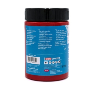 Acrylic Colour Paint 300ml Crimson image 2