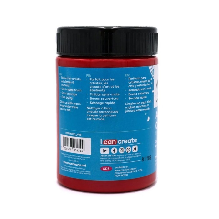 Acrylic Colour Paint 300ml Crimson image 2