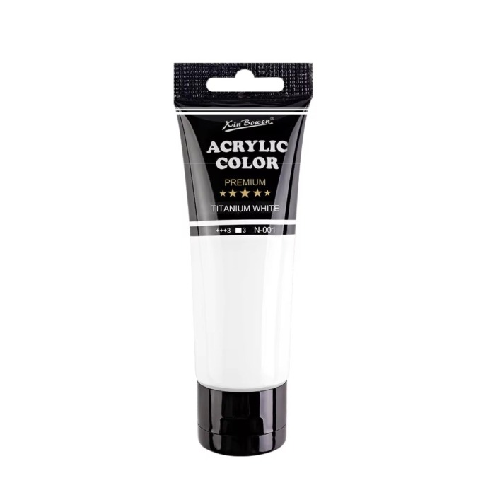 Xinbowen 75mls Acrylic Colour Paint Titanium White image 1