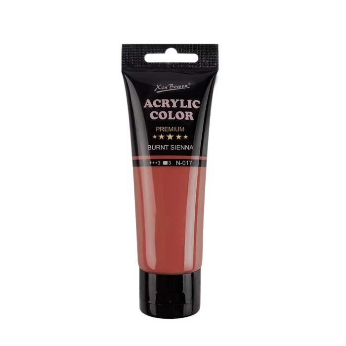 Xinbowen 75mls Acrylic Colour Paint burnt sienna image 1
