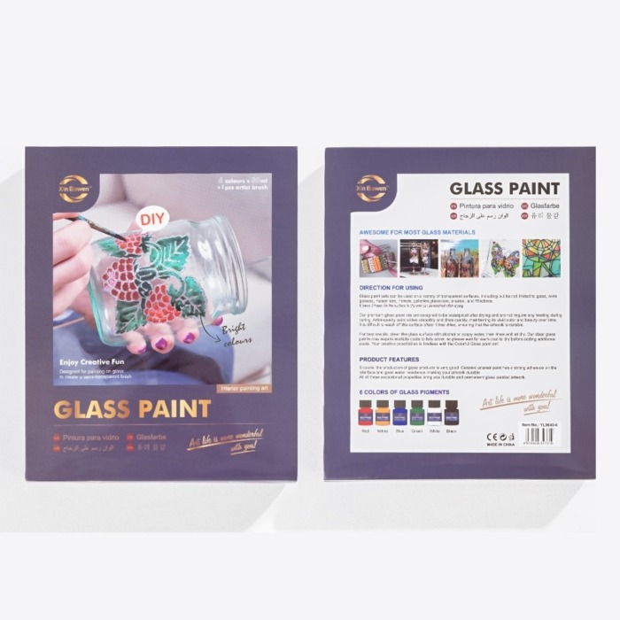 Xinbowen Glass Paints 6 X 30mls image 2
