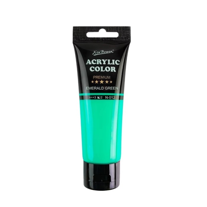 Xinbowen acrylic paint colours Emerald Green 75mls image 1