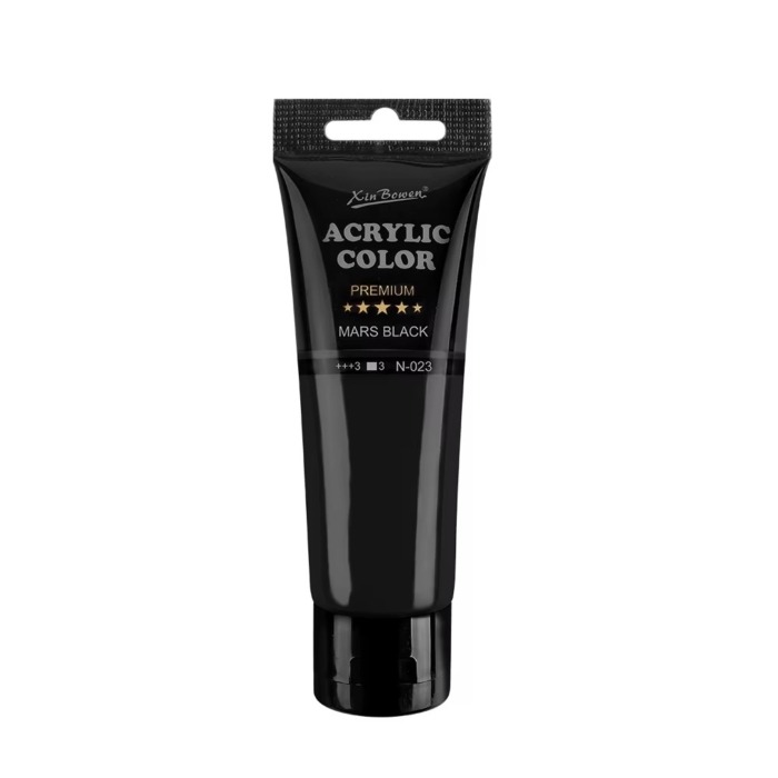 Xinbowen acrylic paint colours Mars Black 75mls image 1