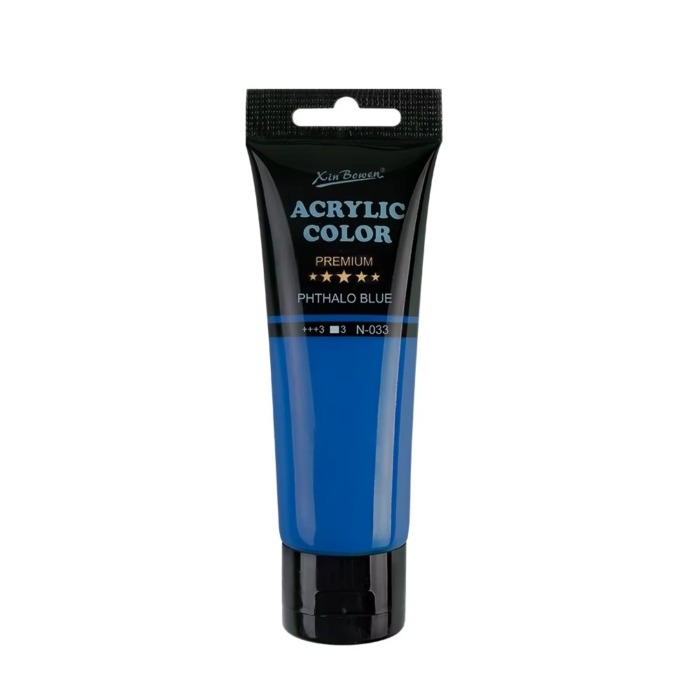 Xinbowen acrylic paint colours Pthalo Blue 75mls image 1