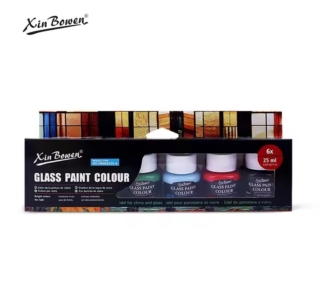 xinbowen glass paint 6 x25mls image 1