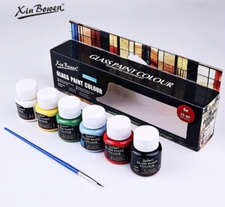 xinbowen glass paint 6 x25mls image 2