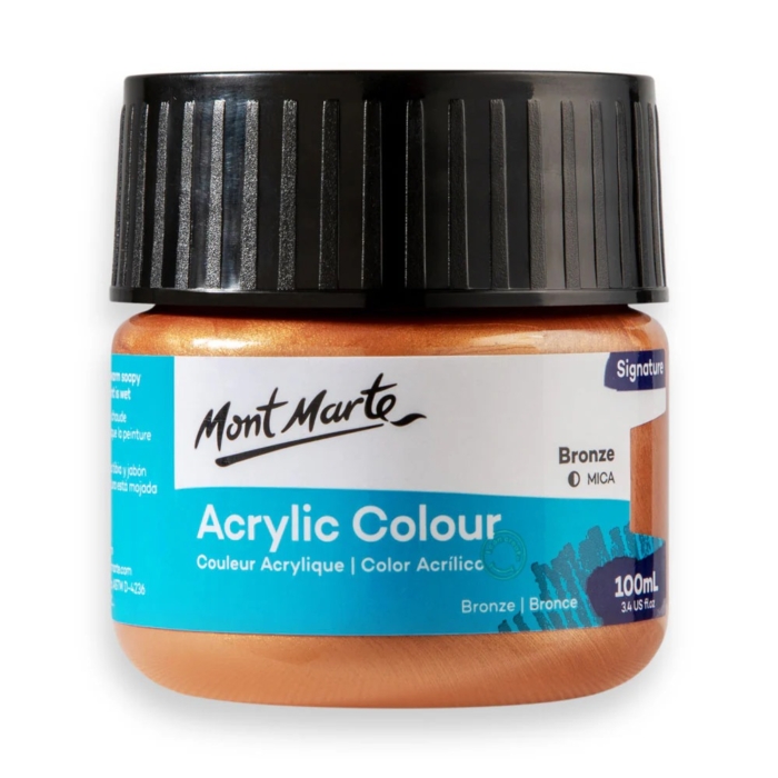 Acrylic Colour Paint Signature 100ml Tub - Bronze - Image 1