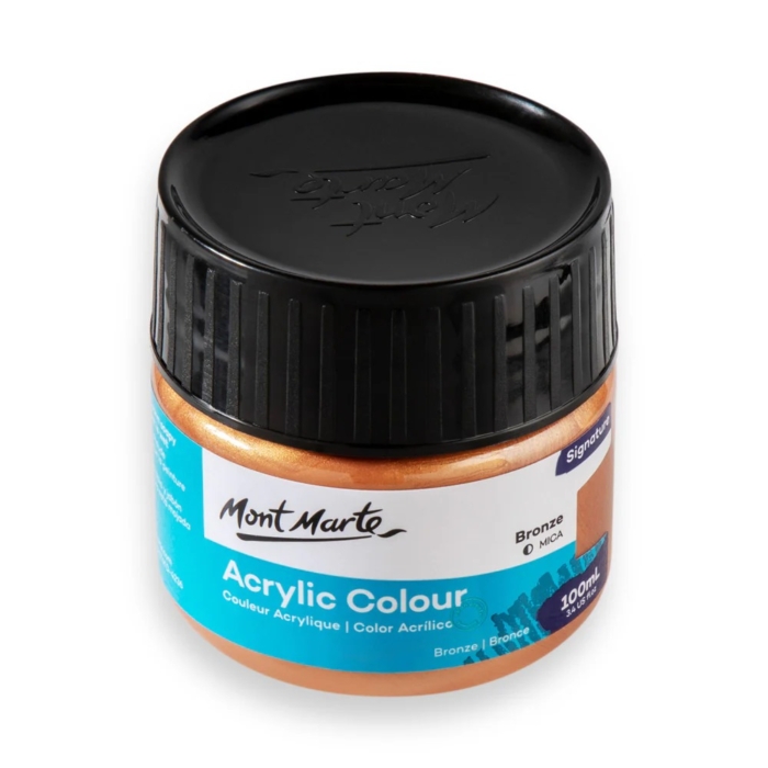 Acrylic Colour Paint Signature 100ml Tub - Bronze - Image 2