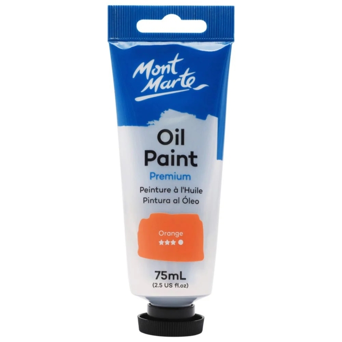 Oil Paint Premium 75ml Tube - Orange - Image 1