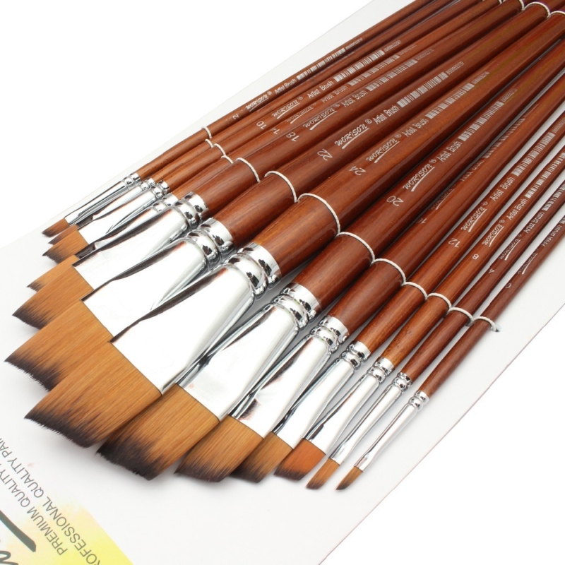 ANGLED W11 Paint Brush Set 12pcs 1