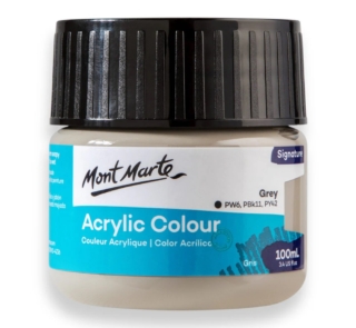 Acrylic Colour Paint Signature 100ml Grey 1