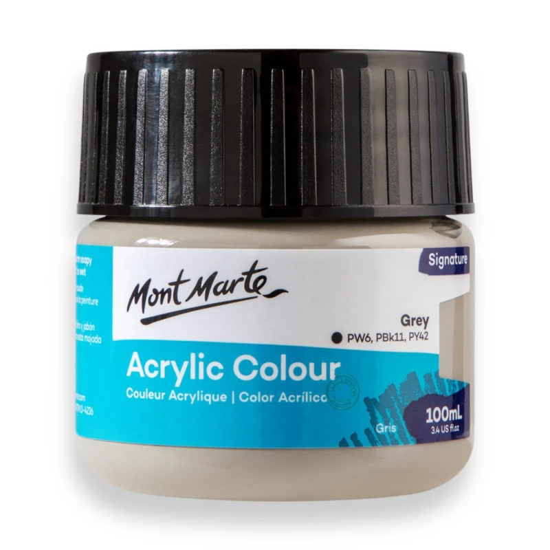 Acrylic Colour Paint Signature 100ml Grey 1