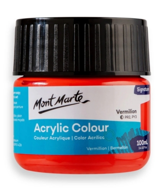 Acrylic Colour Paint Signature 100ml vermillion 1