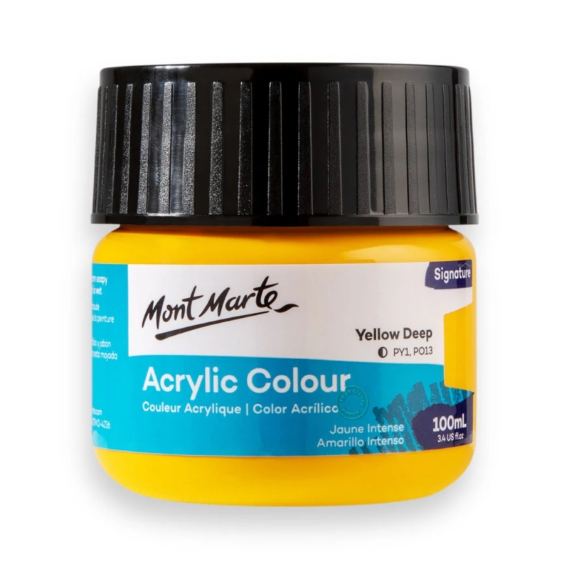 Acrylic Colour Paint Signature 100ml yellow deep 2