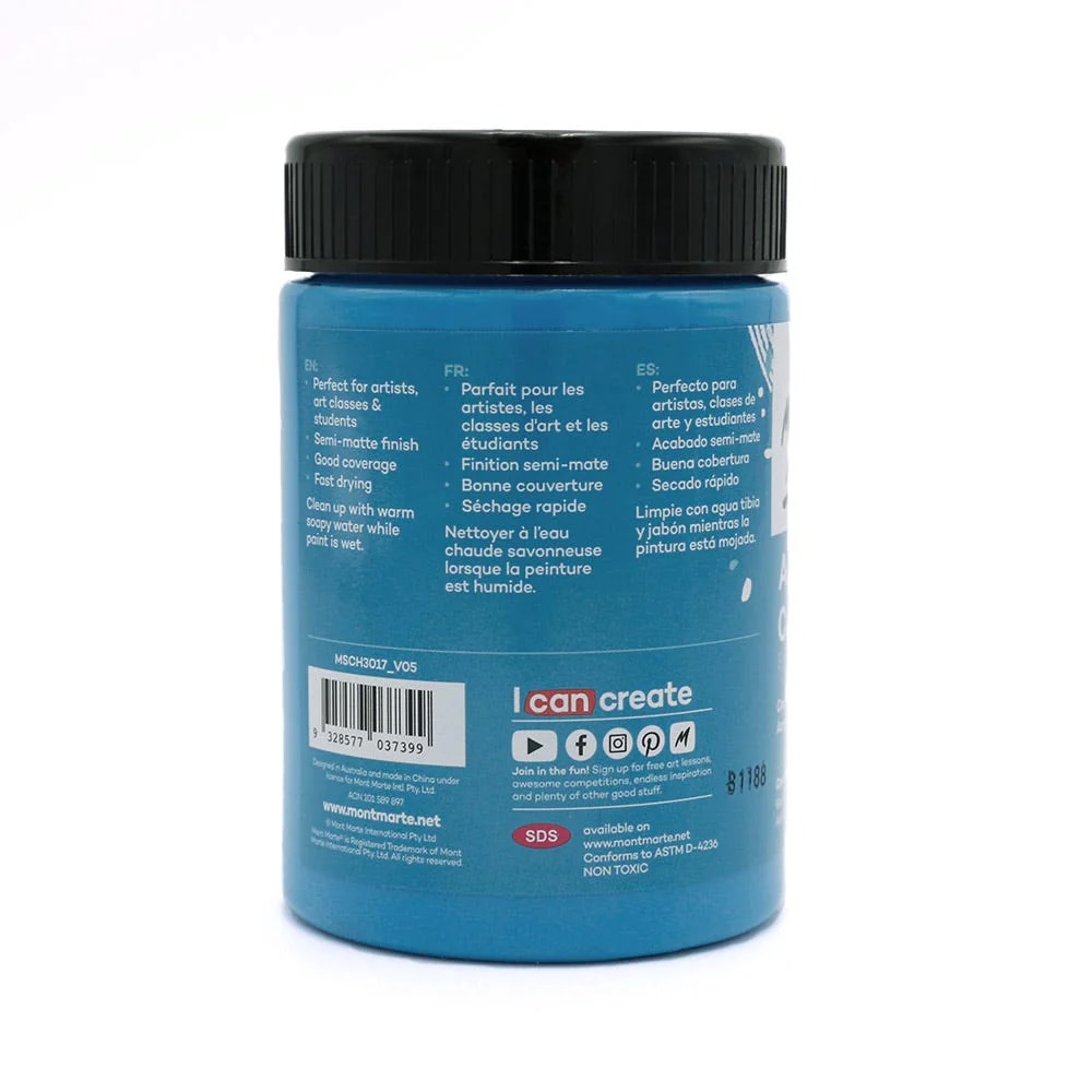 Acrylic Colour Paint Signature 300ml - cerulean blue 2 Signature Acrylic Paint 300ml Cerulean Blue - Image 2