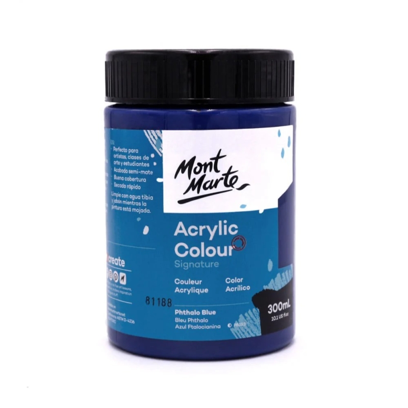 Acrylic Colour Paint Signature 300ml pthalo blue 2