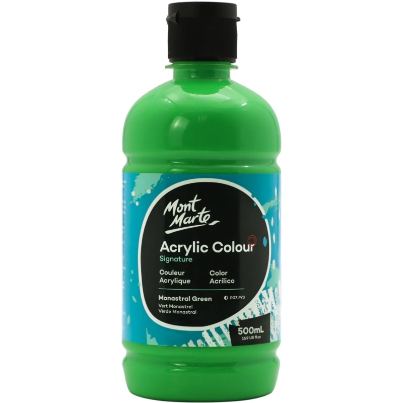 Acrylic Colour Paint Signature 500ml Monastral Green