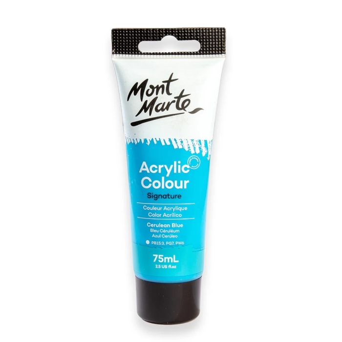 Acrylic Colour Paint Signature 75ml Tube - Cerulean Blue - Image 1
