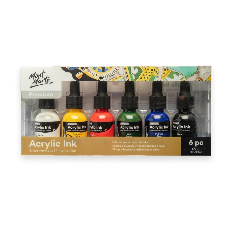 Acrylic Ink Premium 6pc x 20ml 2