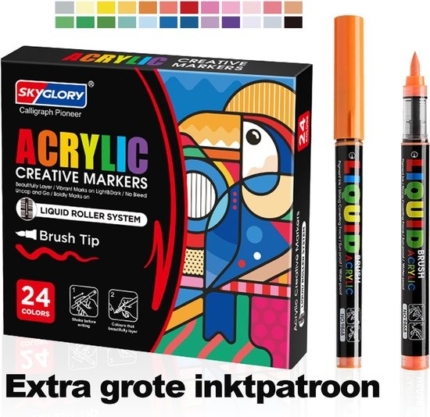 SkyGlory Acrylic Markers 24pcs
