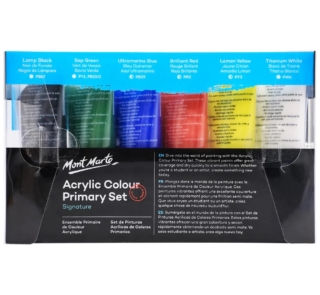 Acrylic paints primary colours in nairobi Set Signature 6pc x 50ml 2