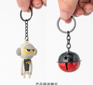 Black keyrings with eye screw 2