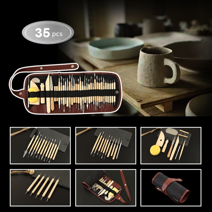Clay Pottery Tool Set 35pcs - Image 3