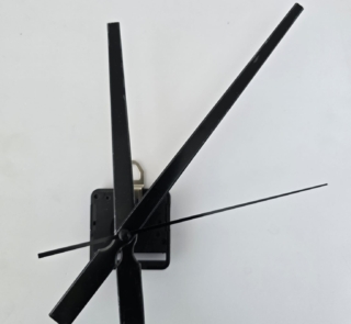 Clock mechanism with Long handles Black 1081 1