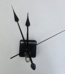 Clock mechanism with Long handles Black 1153 1