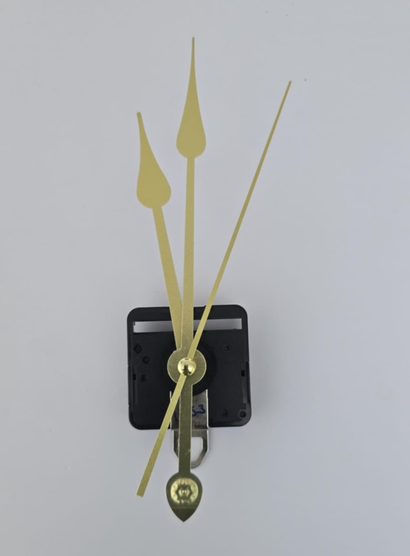 Clock mechanism with Long handles Gold 1153 1
